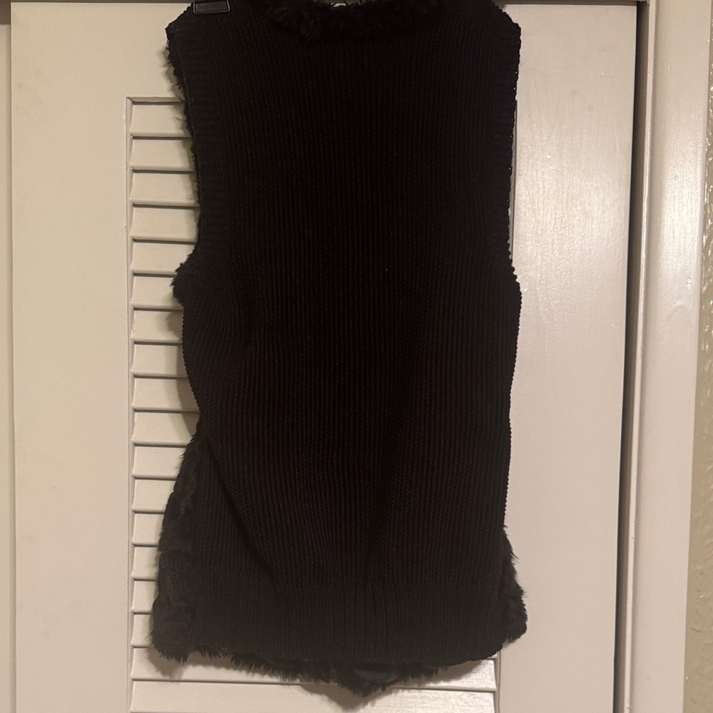 Maurices Black Faux Fur Vest - Plush Layering Piece - Picture 2 of 8